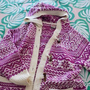 Norway print cardigan magenta hot pink 💗